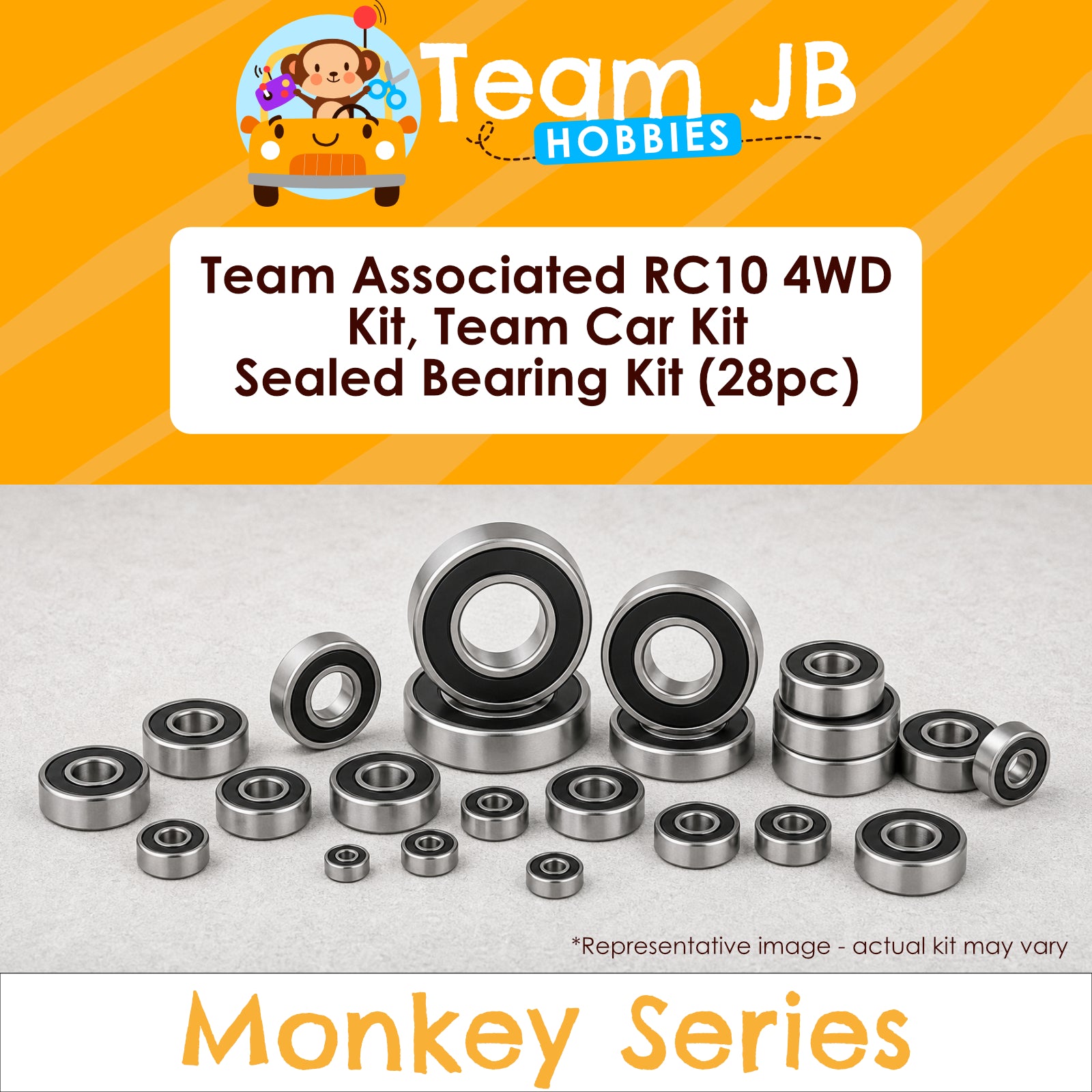 Team Associated RC10 4WD Kit, 4WD Team Car Kit - Sealed Bearing Kit