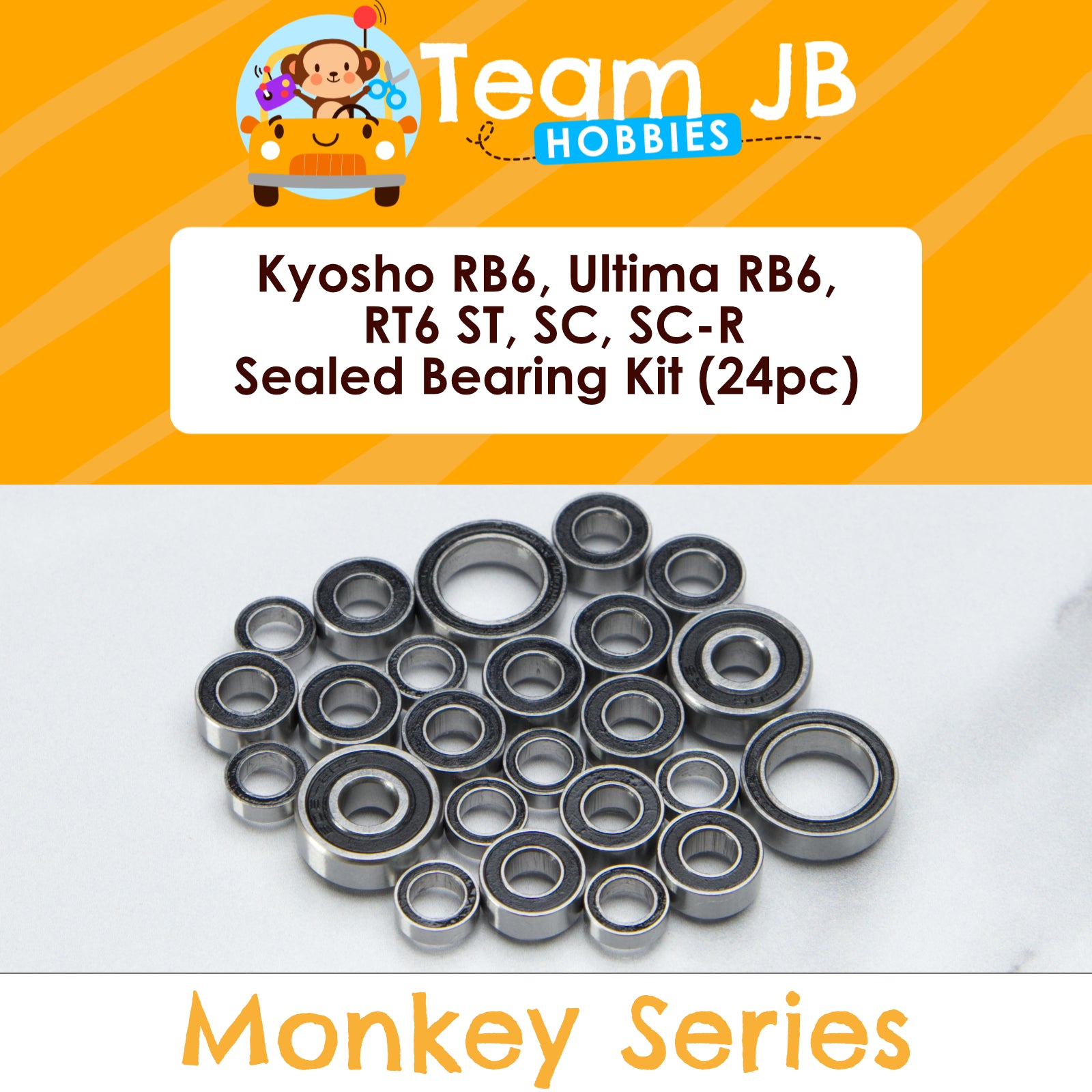 Kyosho RB6, Ultima RB6, RT6 ST, SC, SC-R - Sealed Bearing Kit