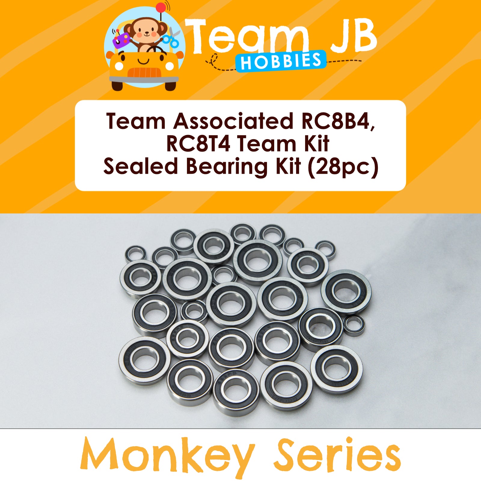 Team Associated RC8B4 Team Kit, RC8B4 Team Kit w/ FT RWB Chassis, RC8T4 Team Kit - Sealed Bearing Kit