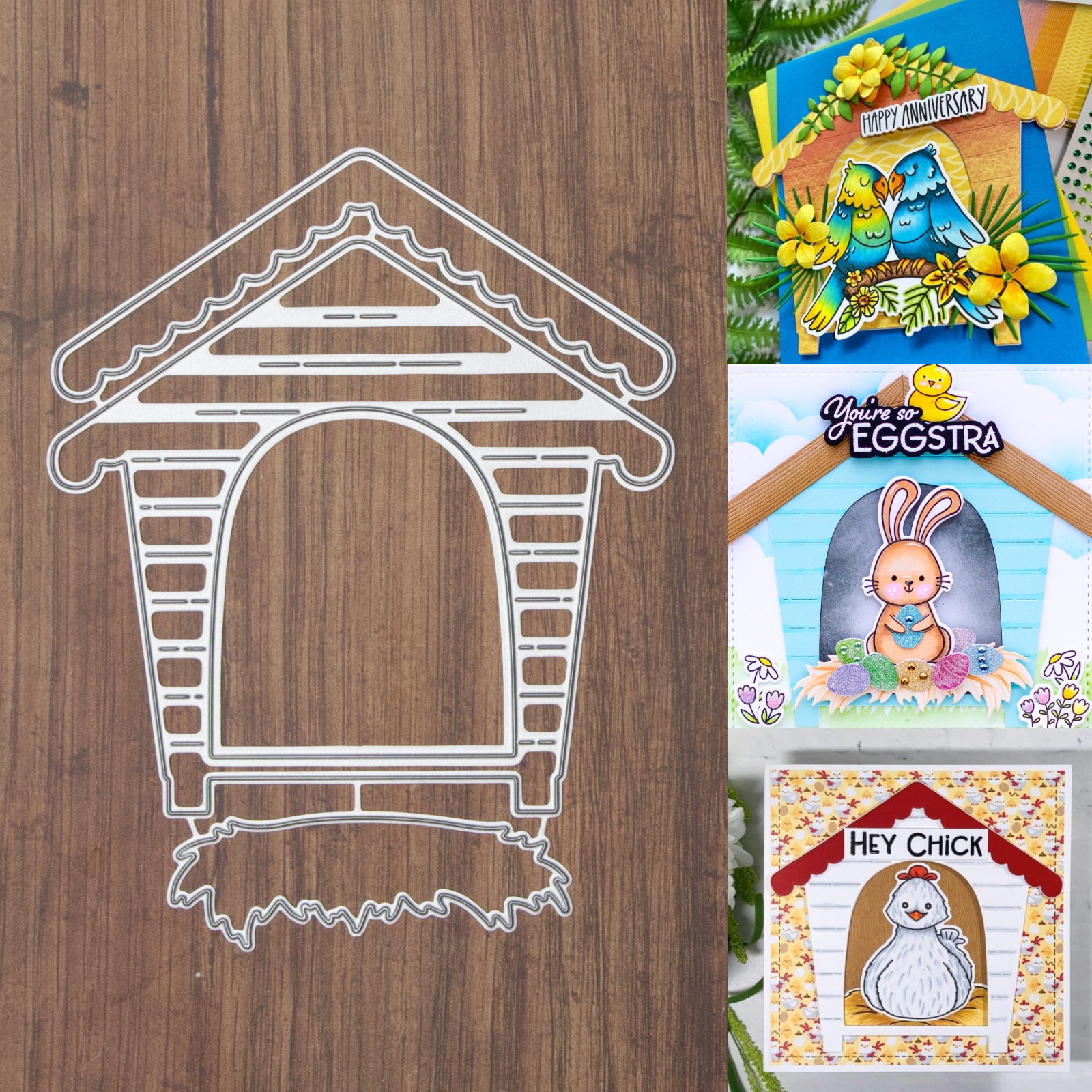 Large Hen House Cutting & Embossing Dies