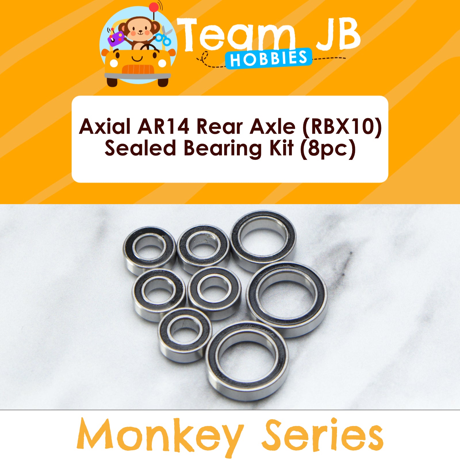 Axial AR14 Rear Axle (RBX10)  - Sealed Bearing Kit