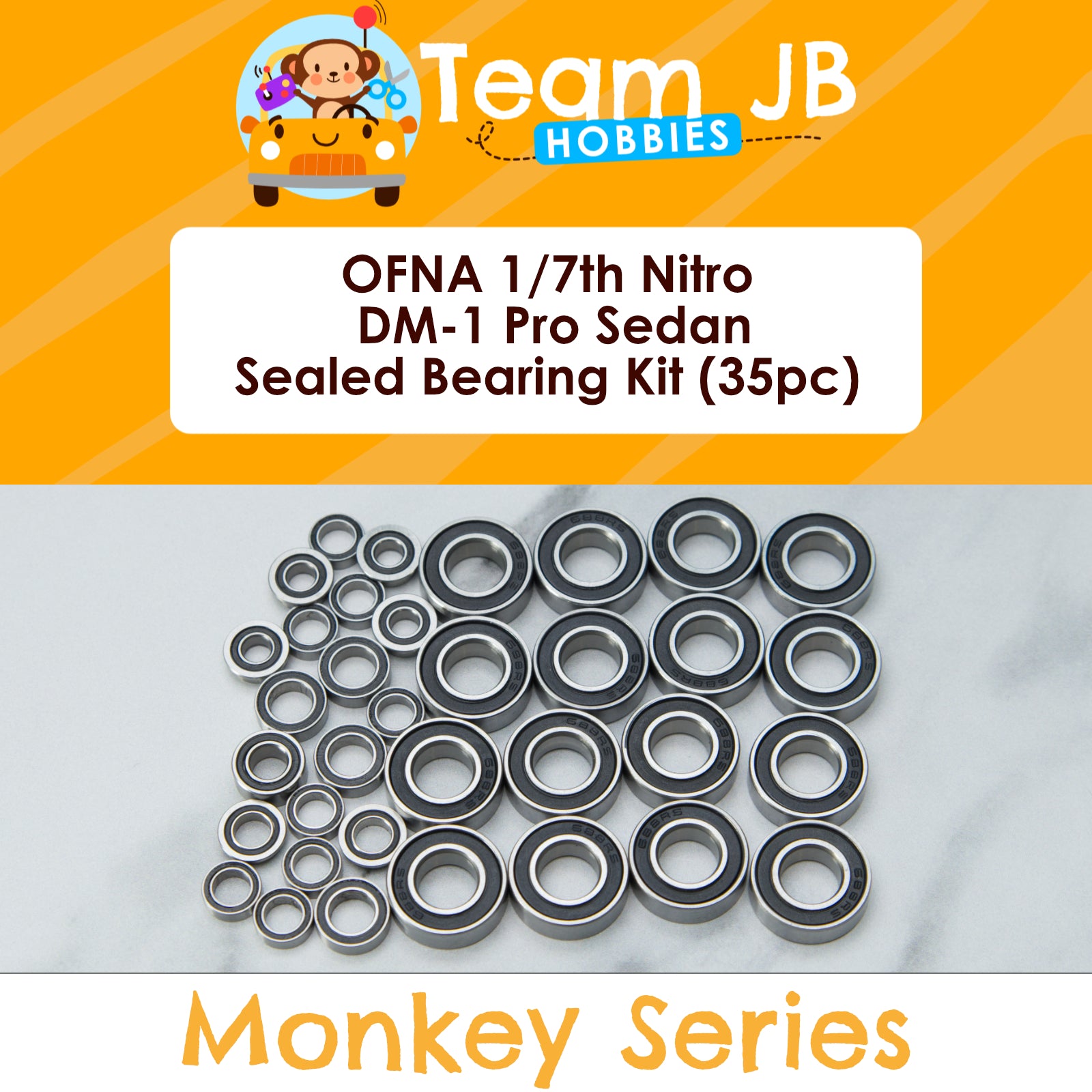 OFNA 1/7th Nitro DM-1 Pro Sedan - Sealed Bearing Kit