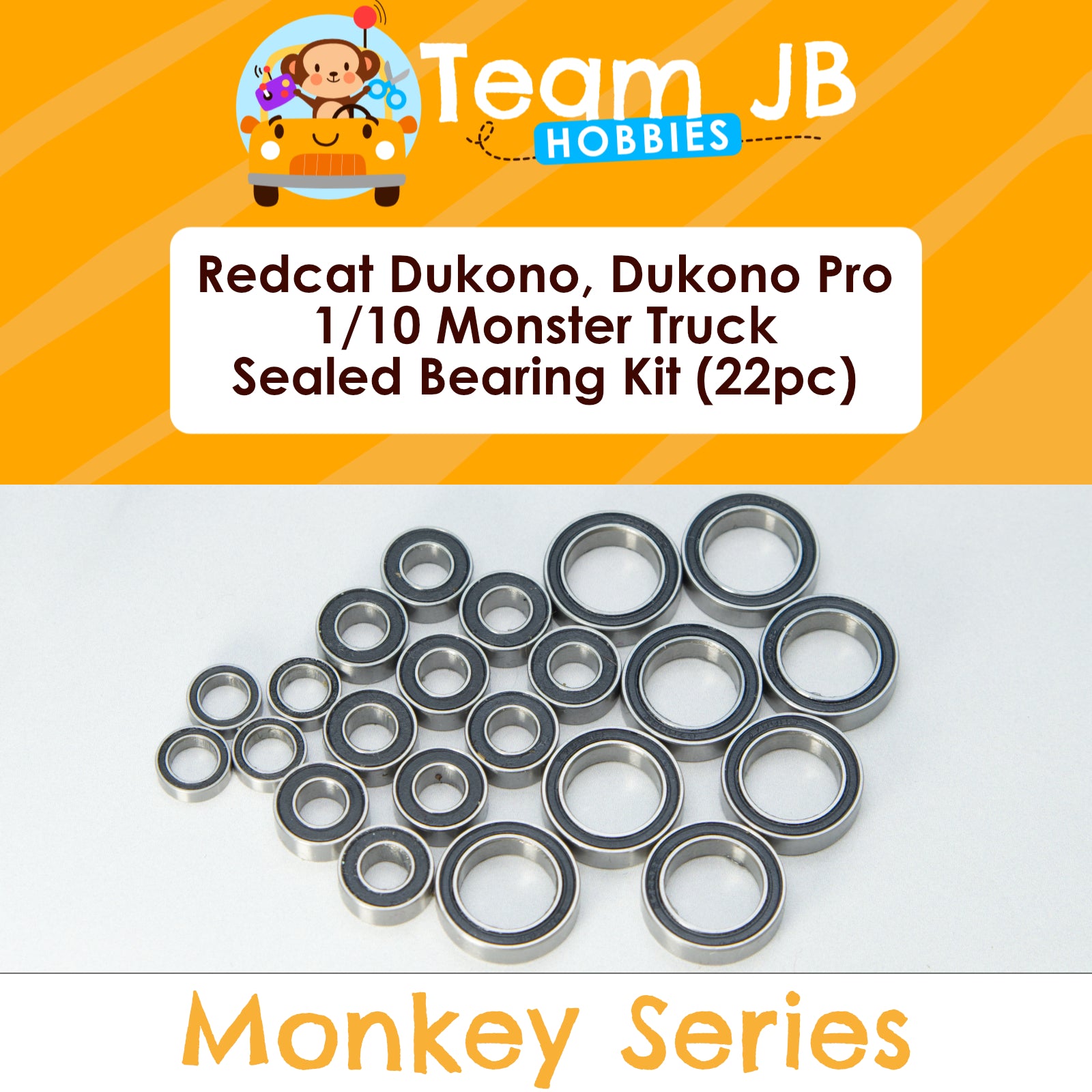 Redcat Dukono Pro 1/10 Monster Truck, Dukono 1/10 Monster Truck - Sealed Bearing Kit