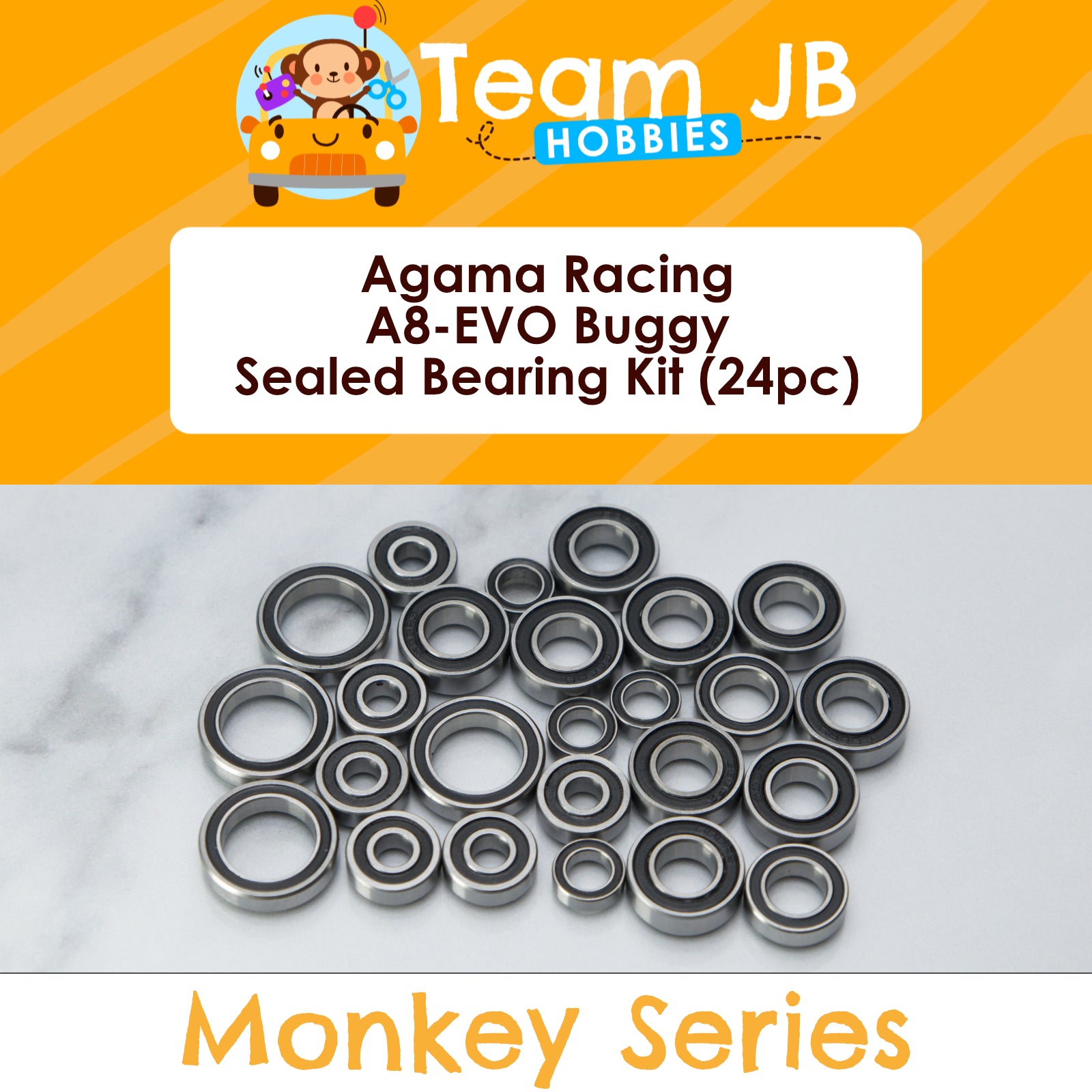 Agama Racing A8-EVO Buggy - Sealed Bearing Kit