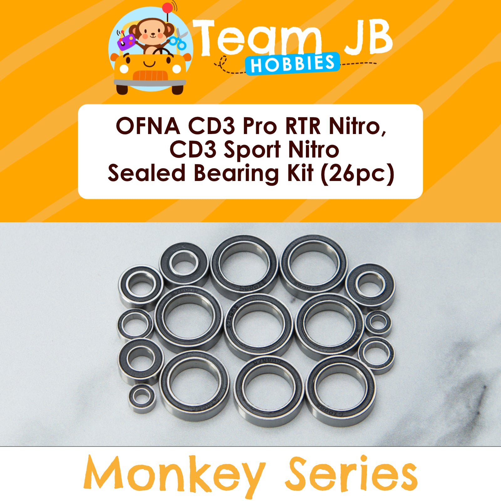 OFNA CD3 Pro RTR Nitro, CD3 Sport Nitro - Sealed Bearing Kit