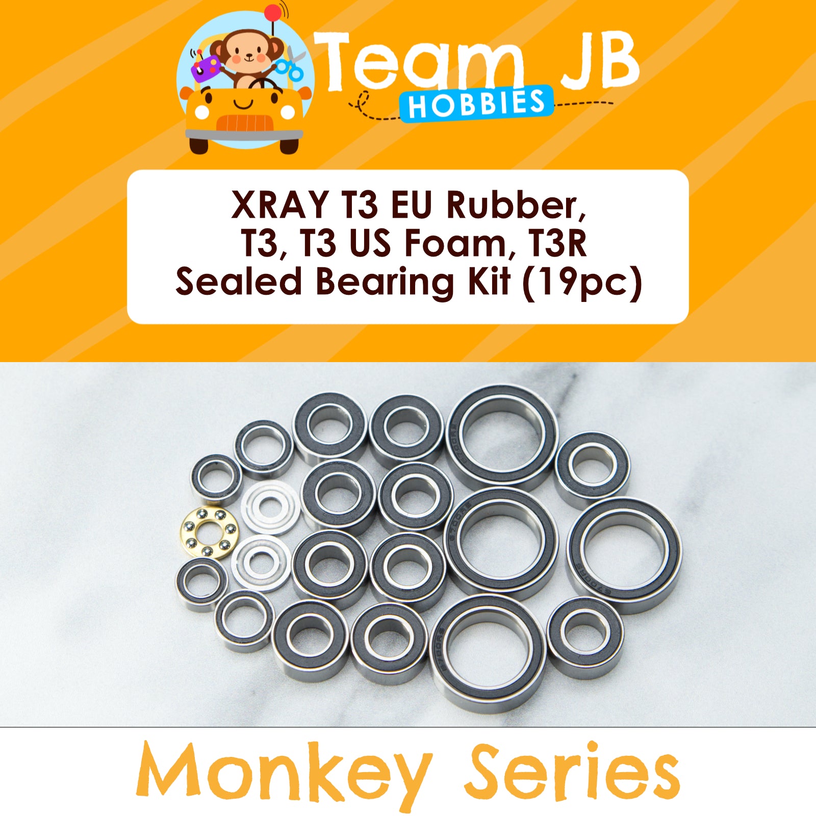 XRAY T3 EU Rubber, T3, T3 US Foam, T3R - Sealed Bearing Kit