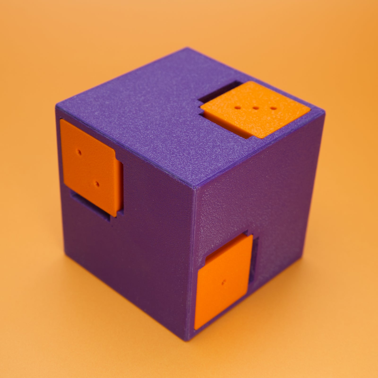 Chander's Cube Purple Orange Edition – Advanced Take Apart Puzzle by Yaroslav Manuilov