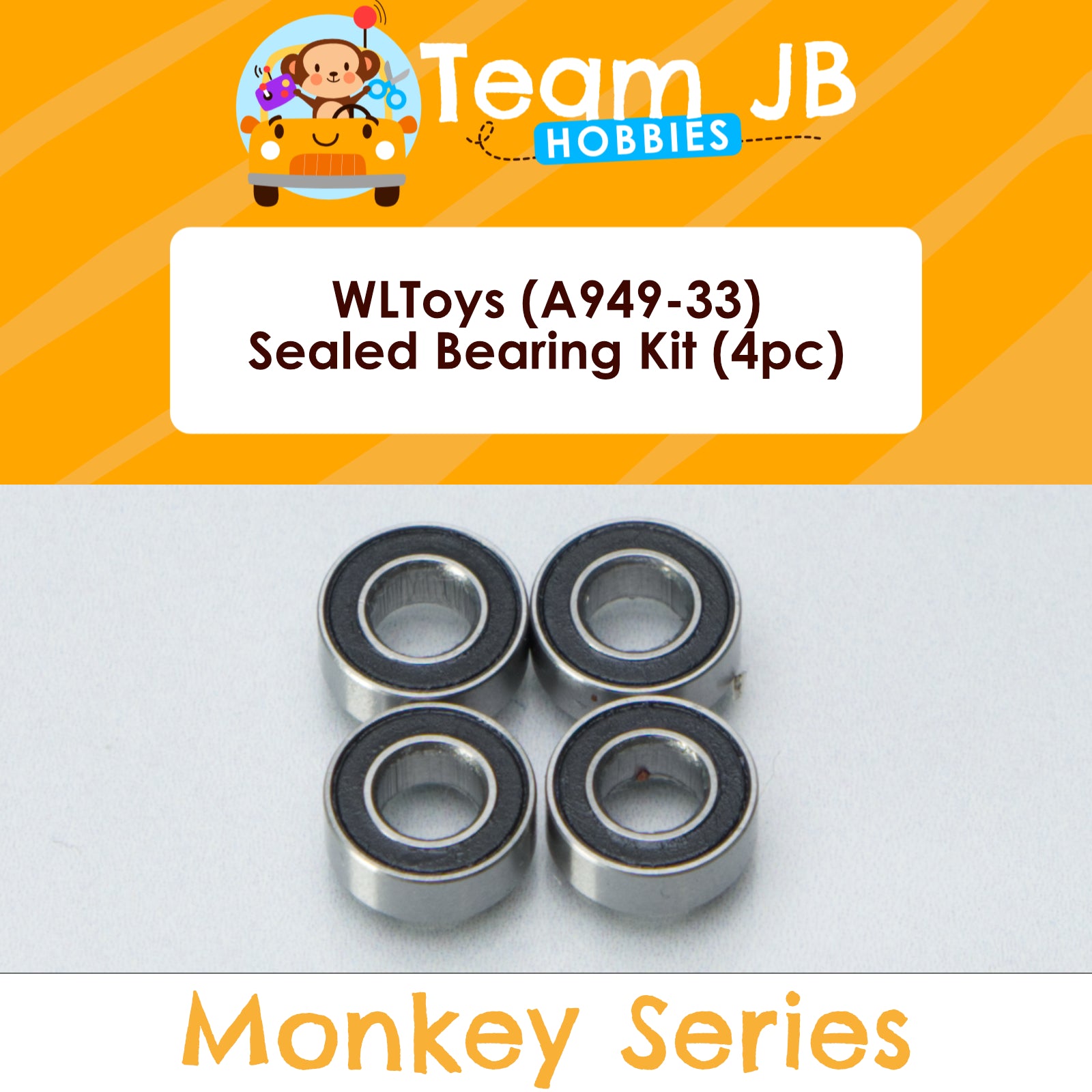 WLToys (A949-34) 4Pcs - 4x8x3 - Sealed Bearing Kit