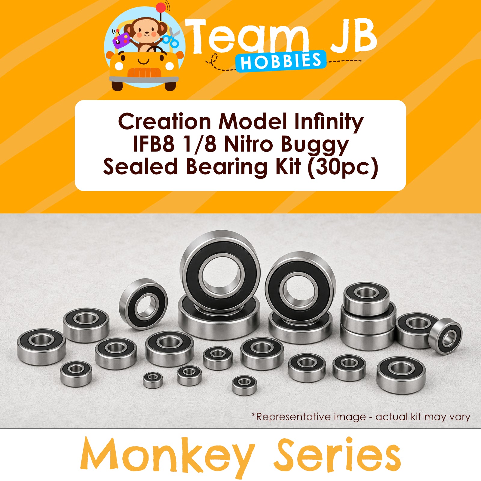 Creation Model Infinity IFB8 1/8 Nitro Buggy - Sealed Bearing Kit