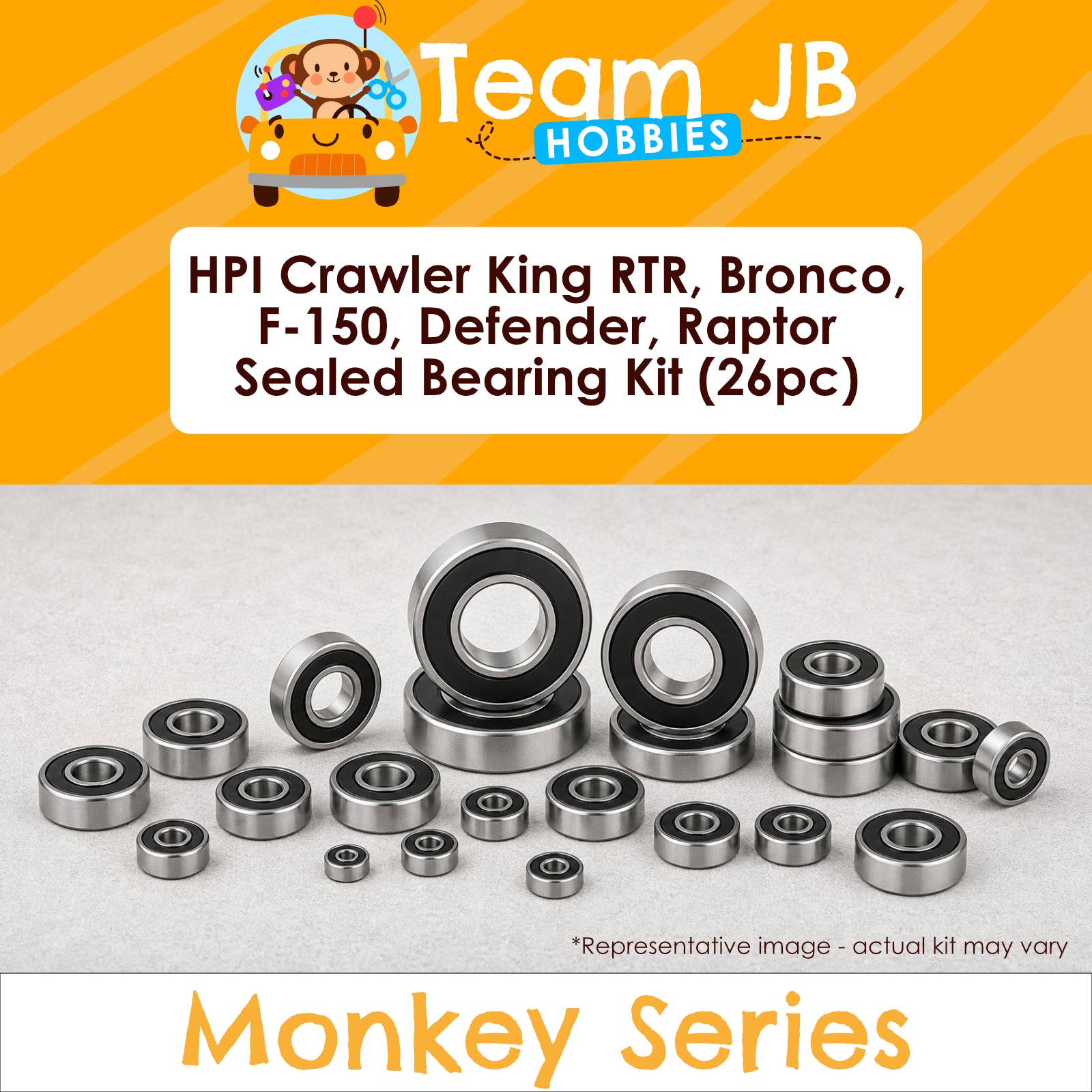 HPI Crawler King RTR, Bronco, F-150, Defender, Raptor, Wrangler - Sealed Bearing Kit