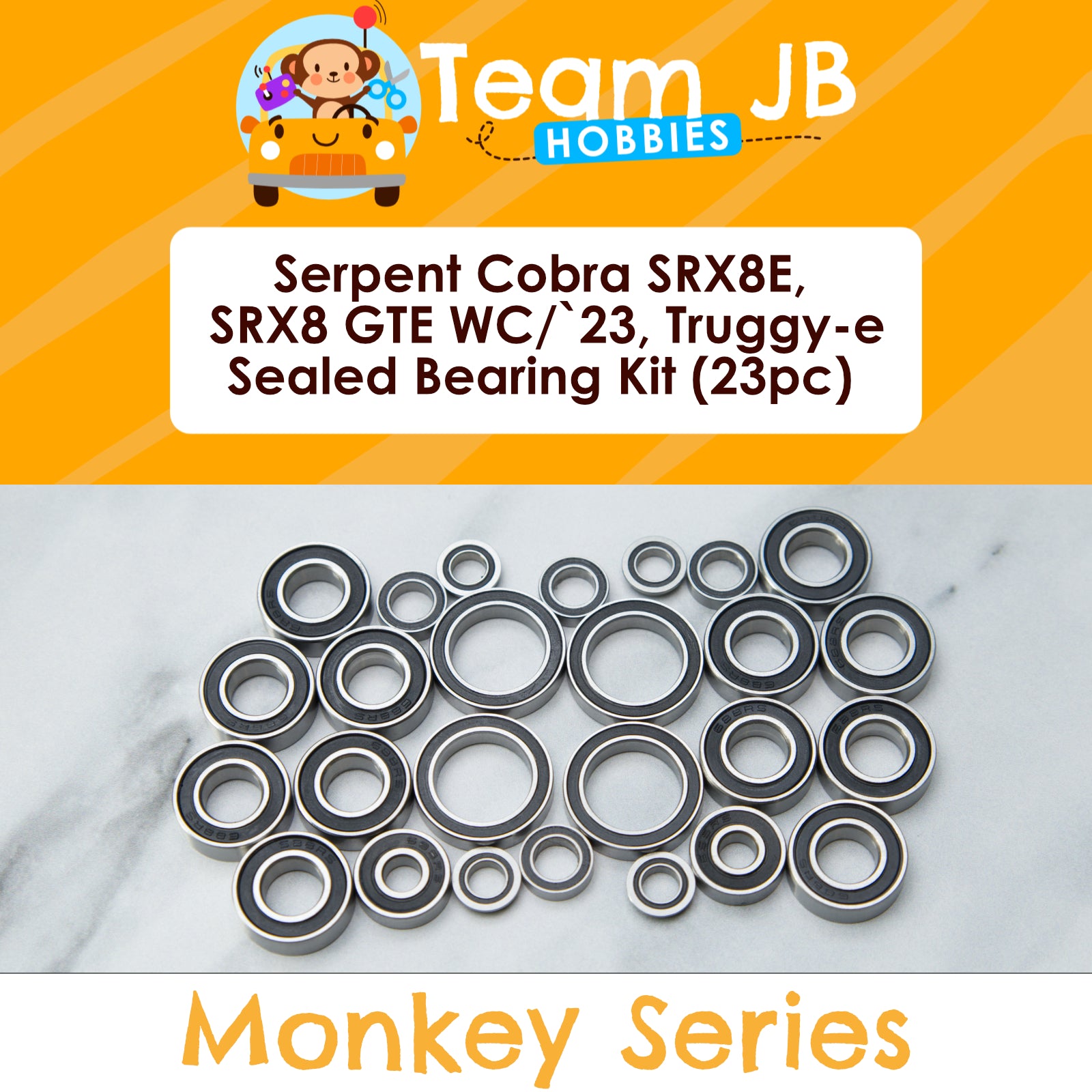 Serpent Cobra SRX8E, SRX8 GTE WC, SRX8 GTE ‚Äò23, SRX8 Truggy-E - Sealed Bearing Kit