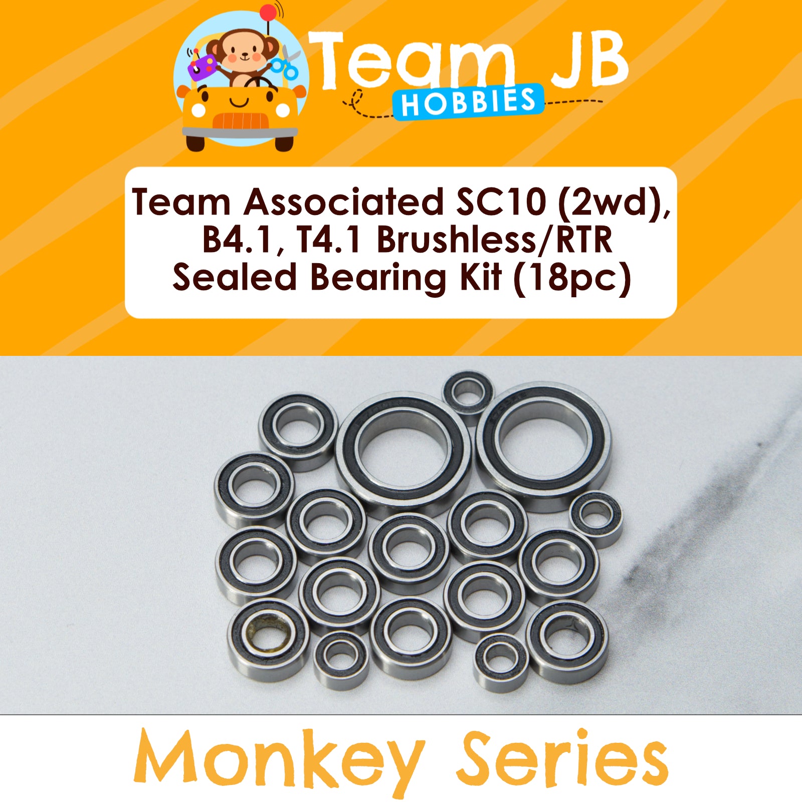 Team Associated SC10 (2wd), B4.1 Brushless RTR, B4.1 RTR, T4.1 Brushless RTR, T4.1 RTR - Sealed Bearing Kit