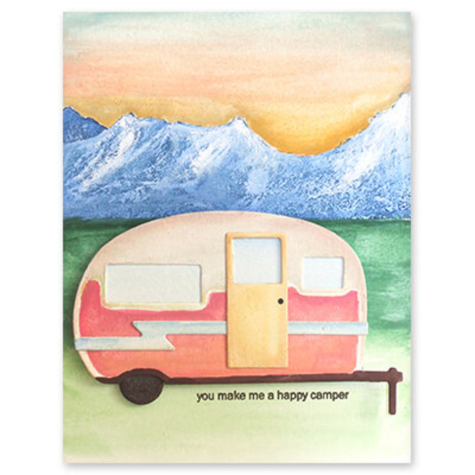 Hitched Camper Trailer Cutting & Embossing Dies