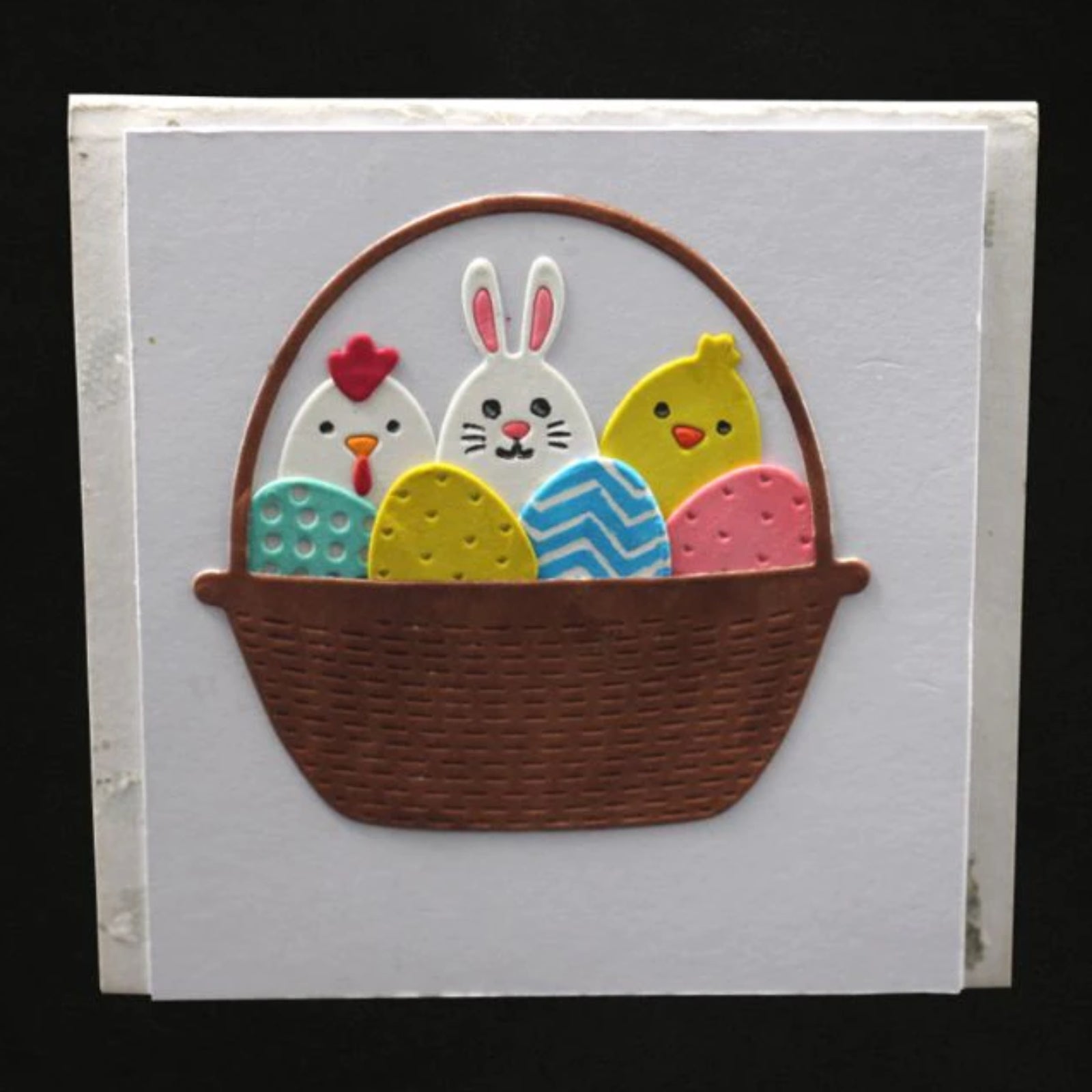 Easter Basket w Eggs Bunny Chick Cutting & Embossing Dies