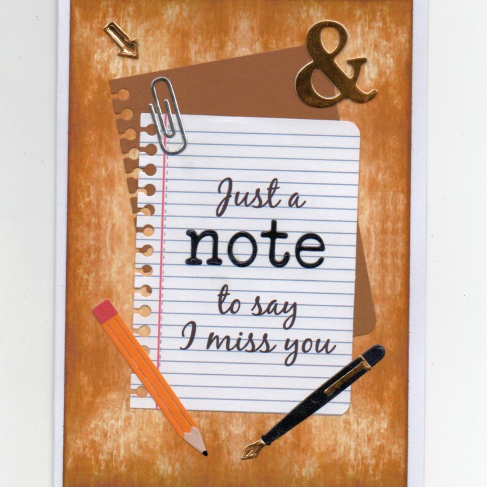 Notebook Paper Page w Arrows & Notes Word Cutting Dies