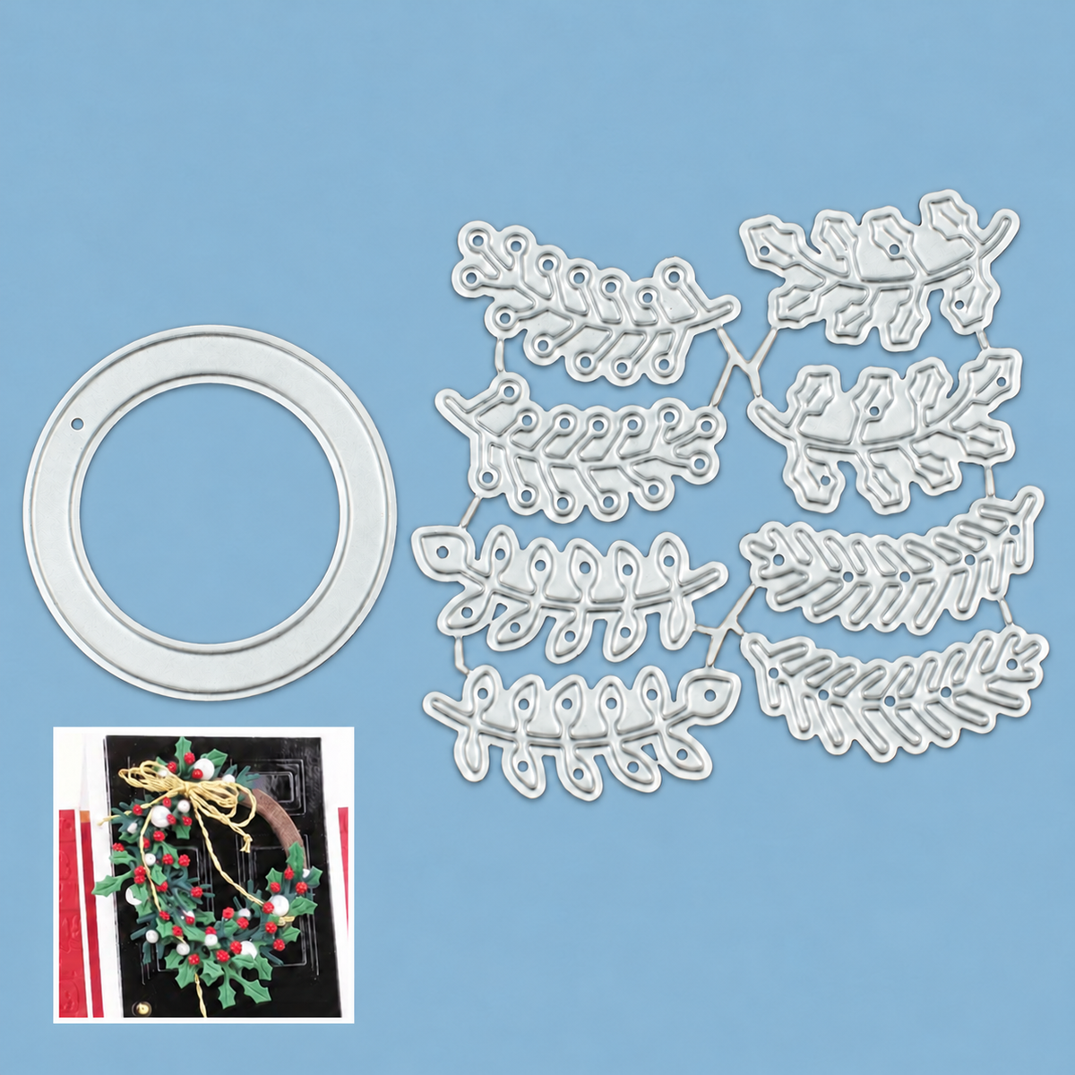 Create Your Own 3D Christmas, Holiday, or Everyday Wreath Cutting Dies