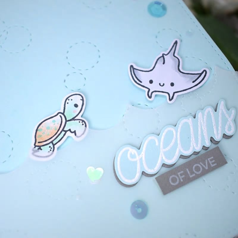 Underwater Air Bubbles Background Cutting & Embossing Die