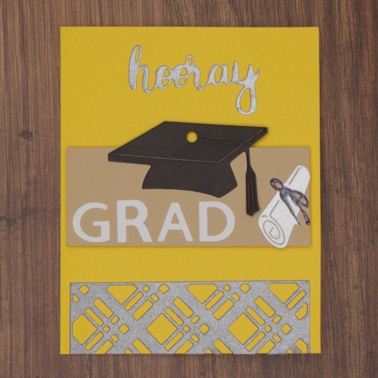 Graduation Cap with Diploma Cutting and Embossing Dies