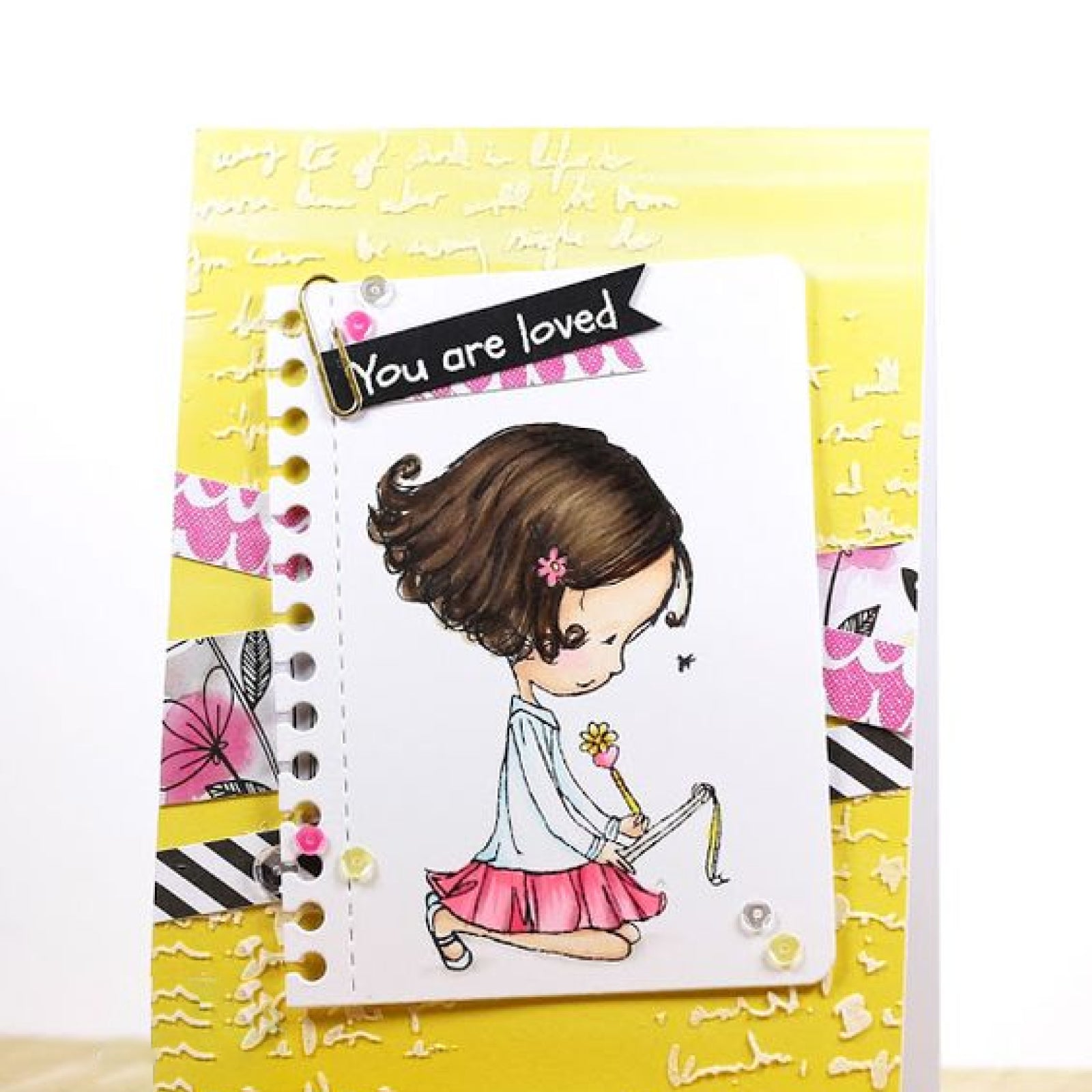 Notebook Paper Page w Arrows & Notes Word Cutting Dies