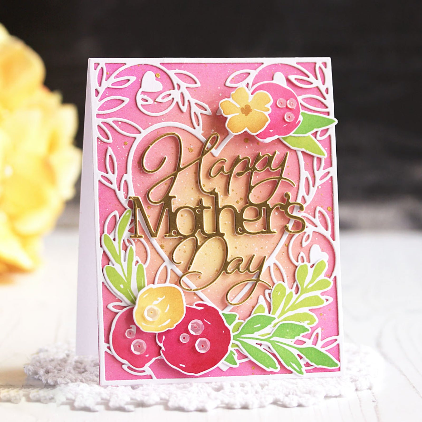 Happy Mother’s Day & Happy Father’s Day Sentiments Words Cutting Dies