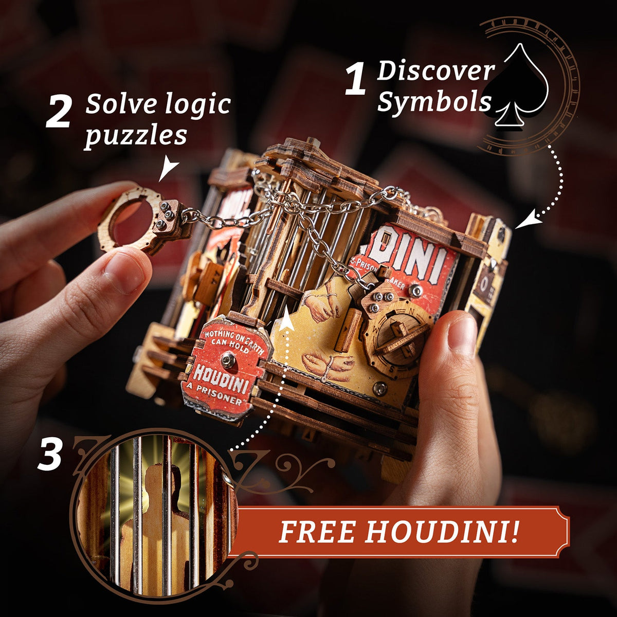 Cluebox Houdini's Magic Escape - Advanced Escape Puzzle Box by iDventure