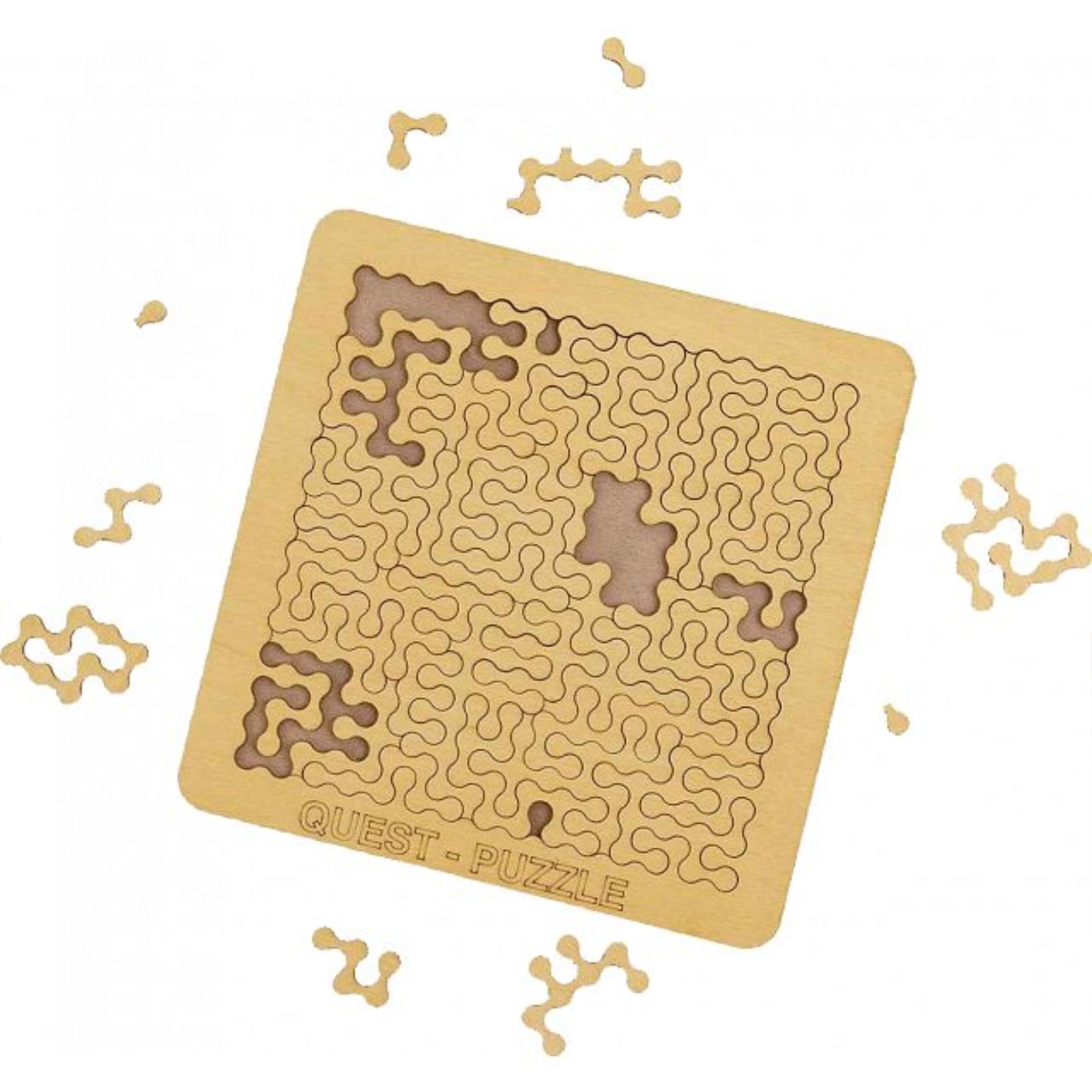 Wooden Puzzle Trio - Labyrinth, Quest, Cube Jigsaw Puzzle - ESC Welt