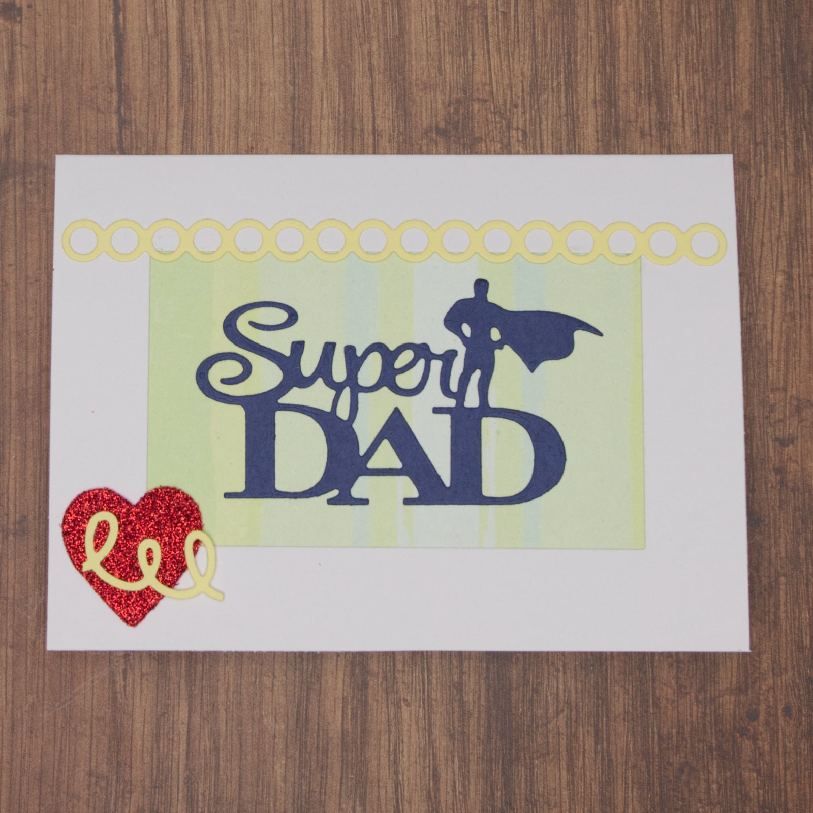 Super Dad Sentiment w Caped Hero Cutting Die