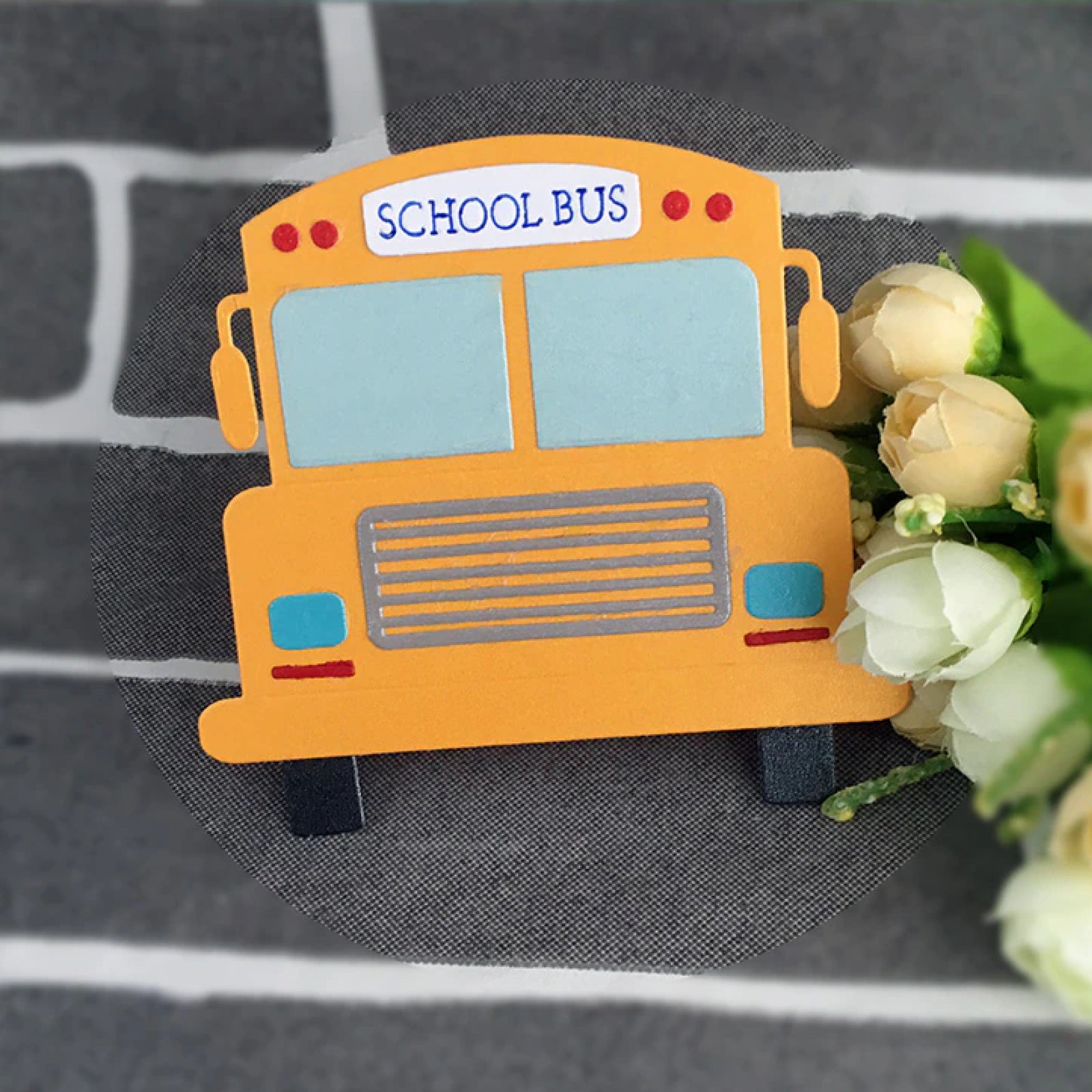 Large School Bus Front View Cutting & Embossing Dies