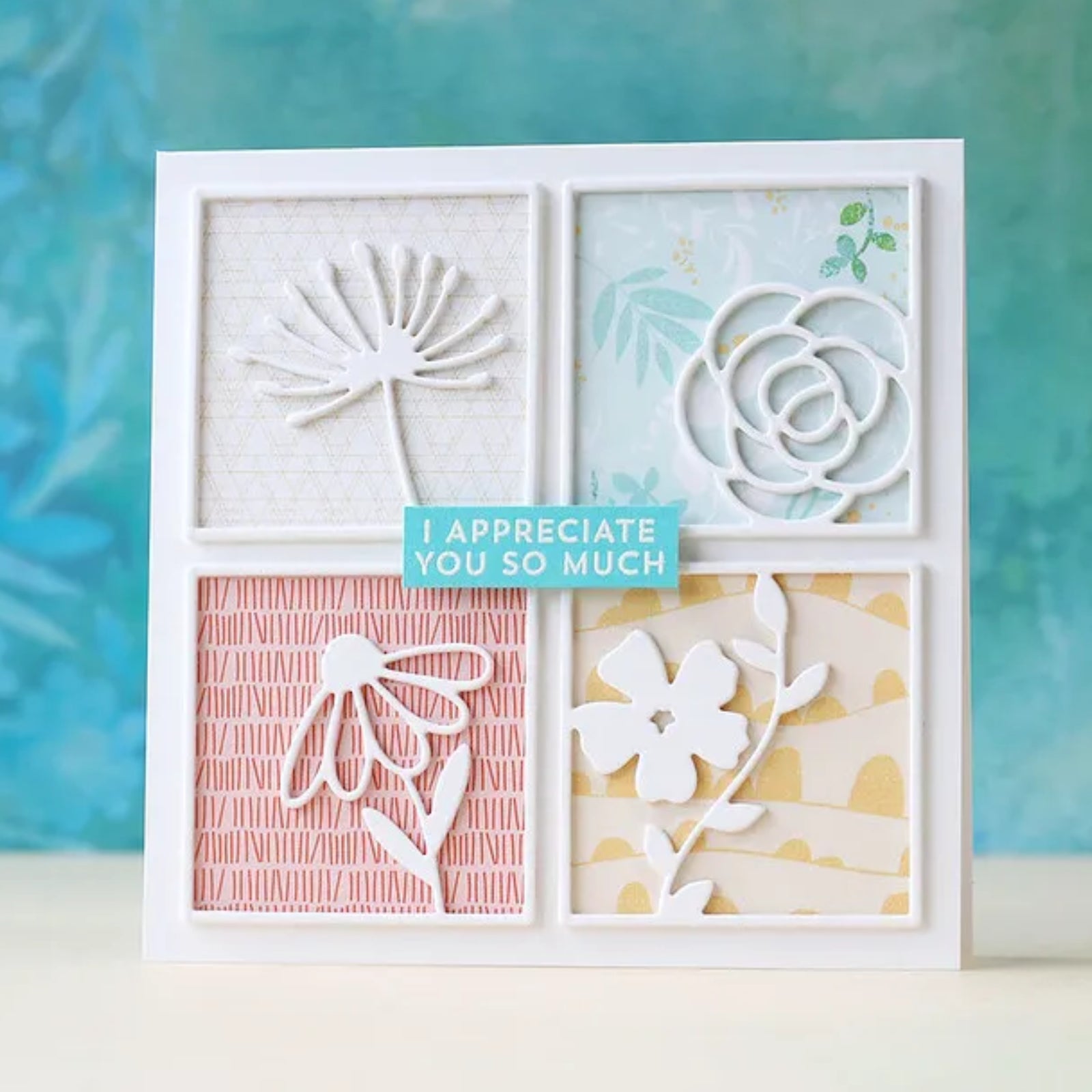 Square Framed Flowers Cutting Dies