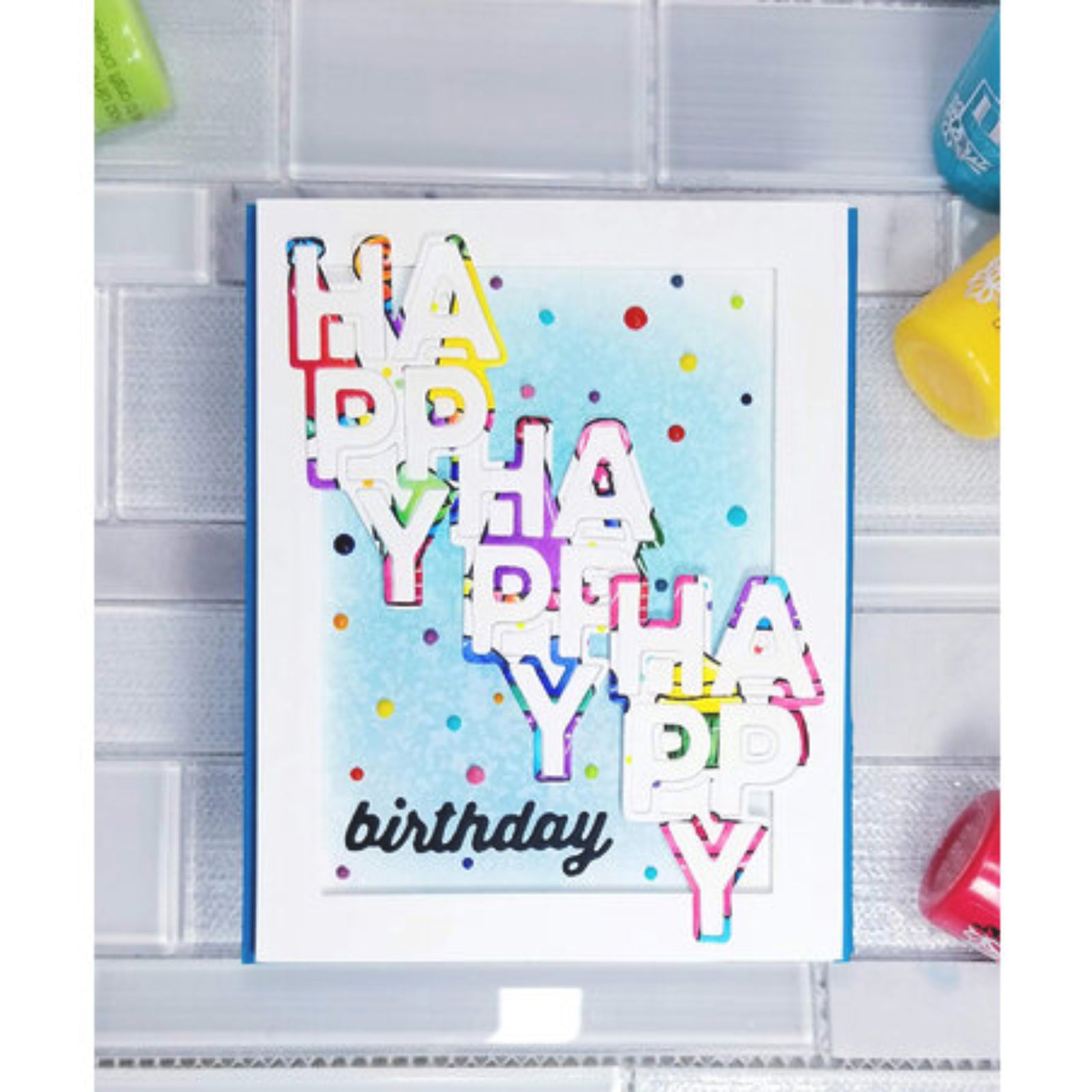 Happy Everything Sentiments Builder Cutting Dies