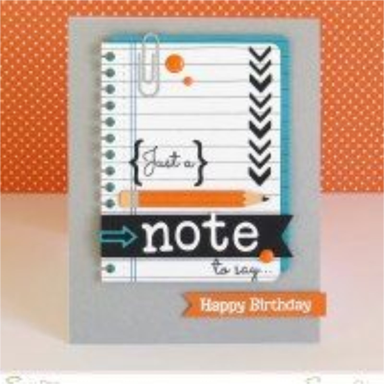 Notebook Paper Page w Arrows & Notes Word Cutting Dies