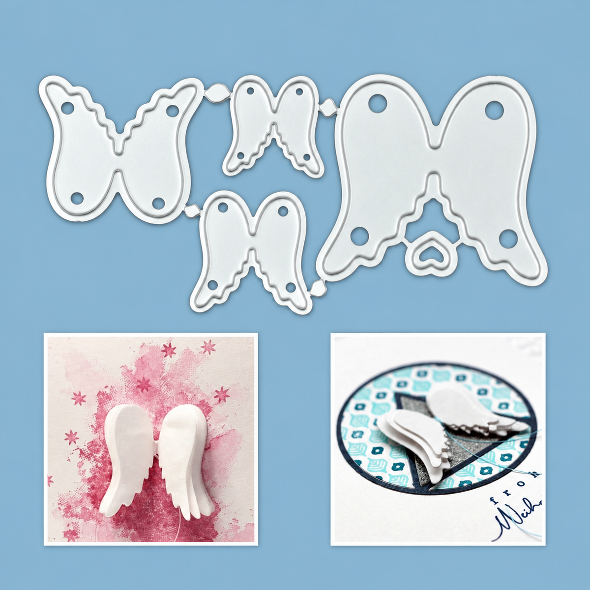 Angel Wings with Heart Cutting Dies – 4 Sizes