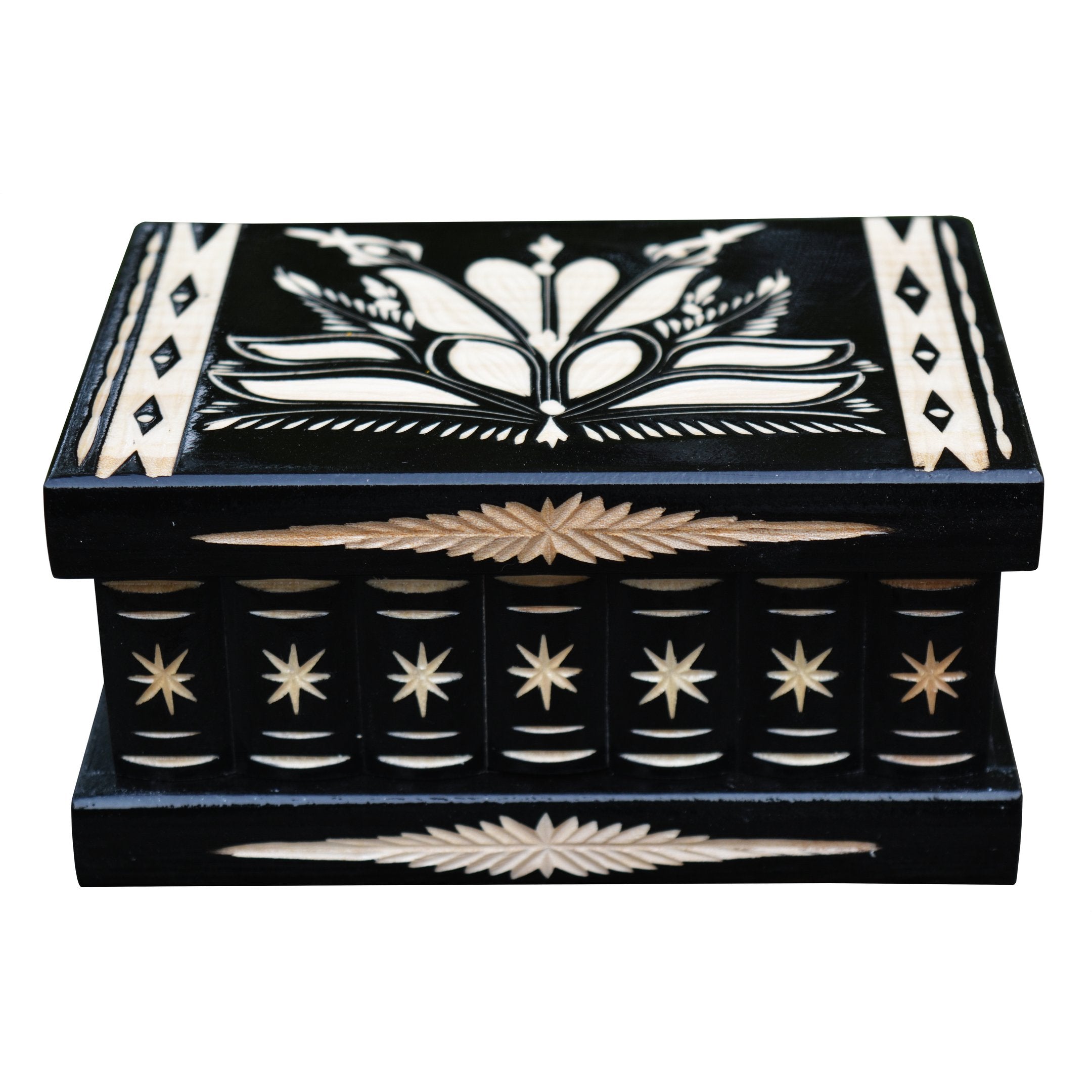 Romanian Large Puzzle Box – Intermediate Trick Opening Puzzle Box by TransylvanyArt