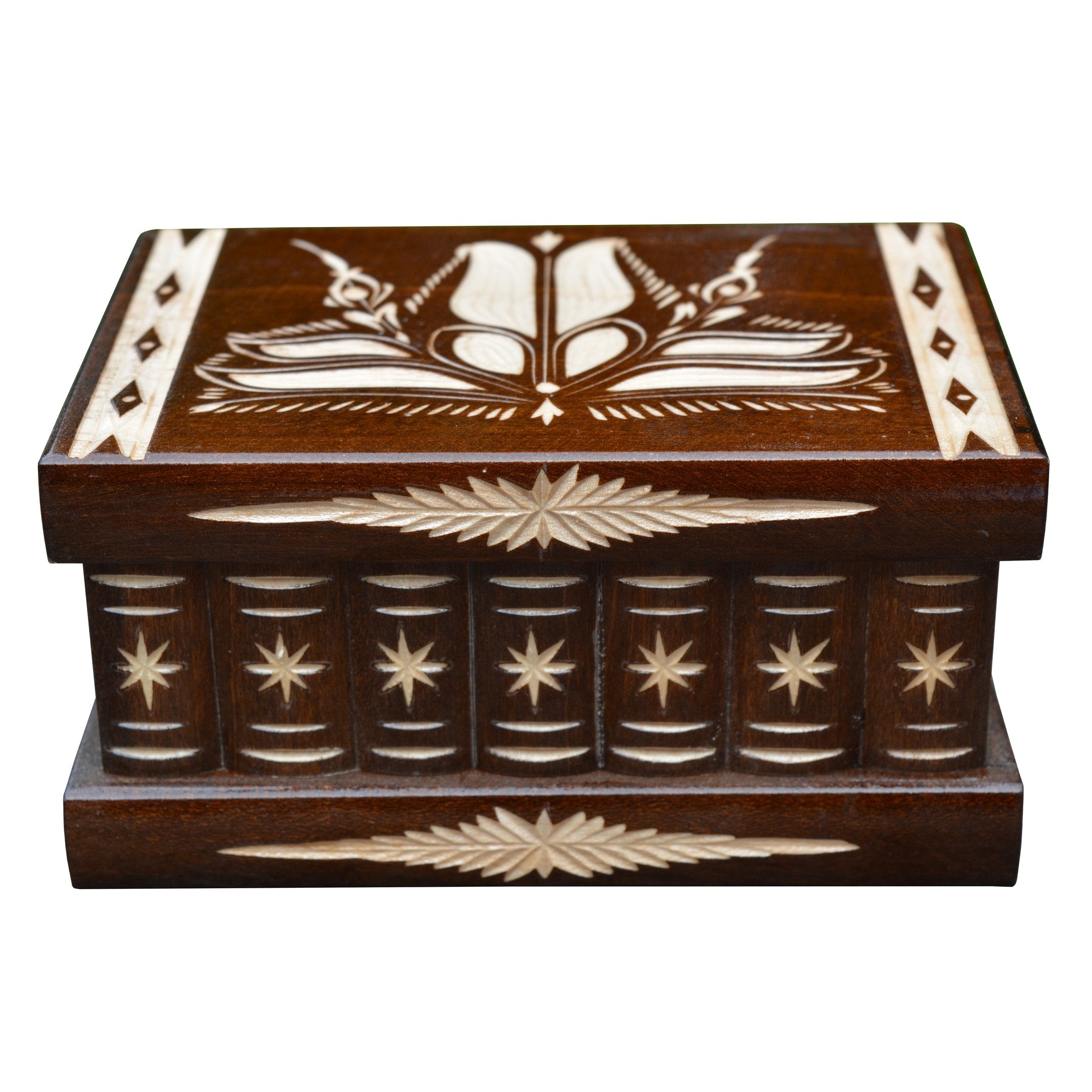 Romanian Large Puzzle Box – Intermediate Trick Opening Puzzle Box by TransylvanyArt