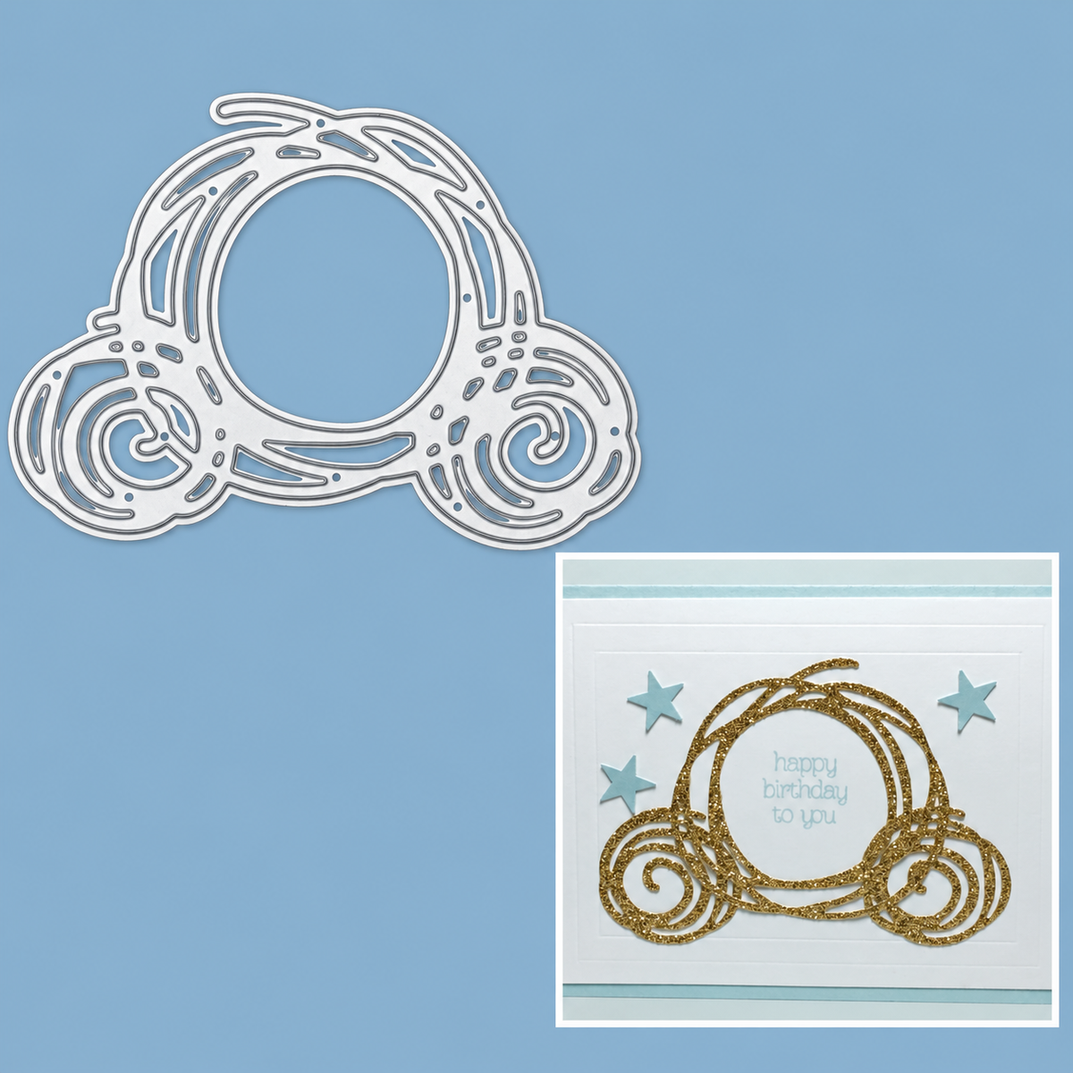 Scribble Pumpkin Carriage Coach Cutting Die