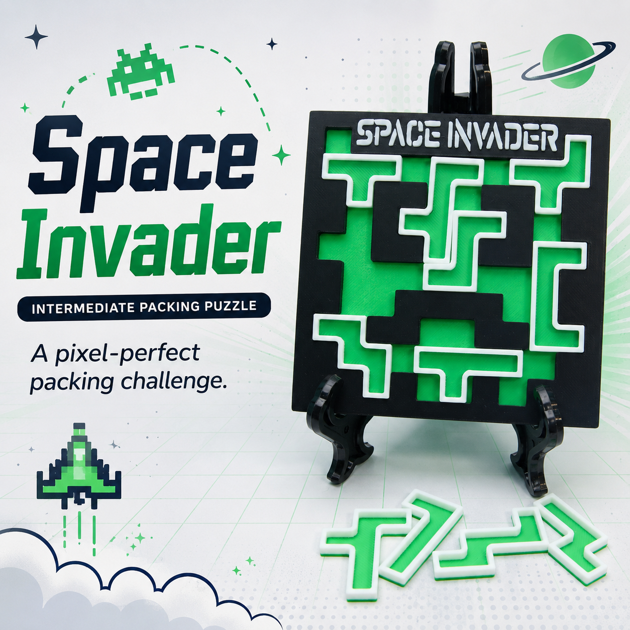Space Invader – Intermediate Packing Puzzle by Team JB Hobbies