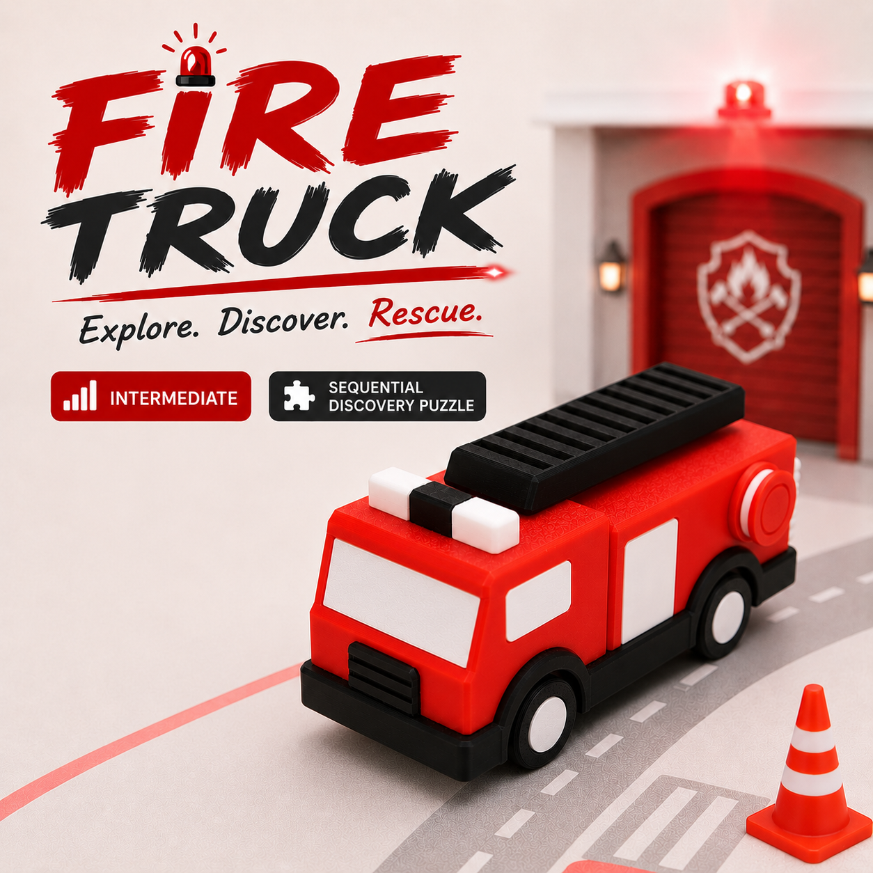 Fire Truck – Intermediate Sequential Discovery Puzzle by Team JB Hobbies