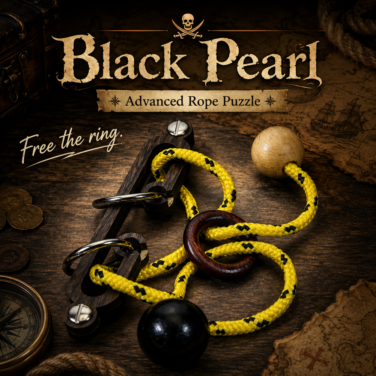 Black Pearl – Advanced Rope Puzzle by Siebenstein-Spiele