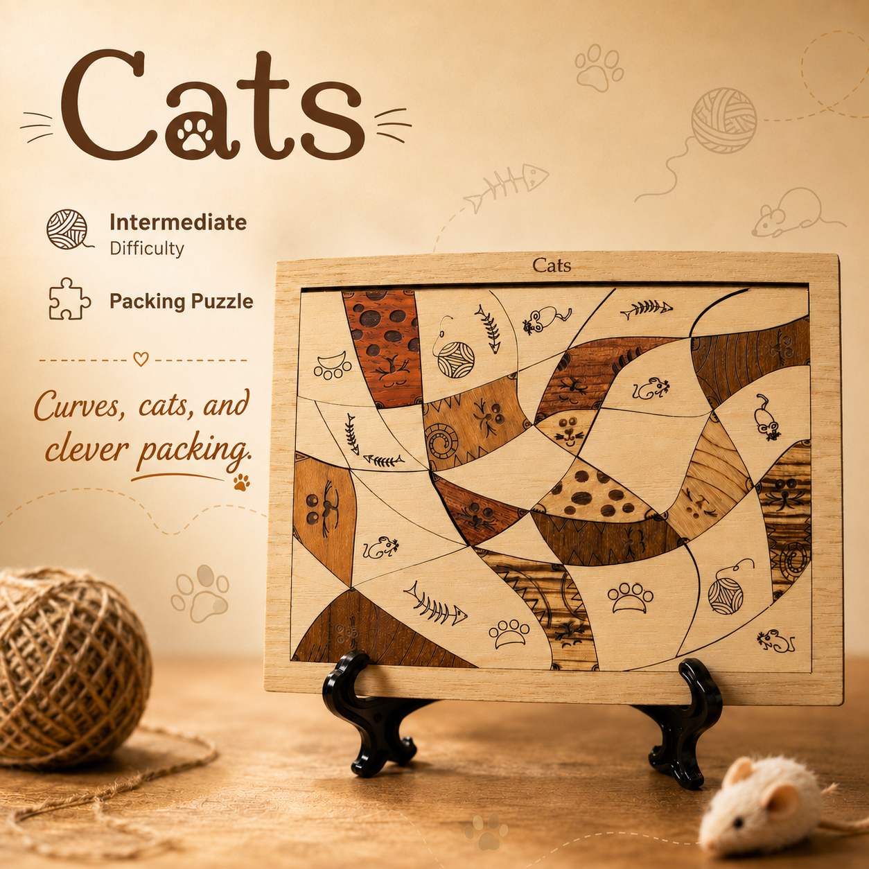 Cats – Intermediate Packing Puzzle by Siebenstein-Spiele