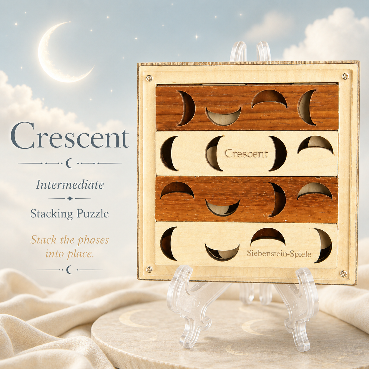 Crescent – Intermediate Stacking Puzzle by Siebenstein Spiele