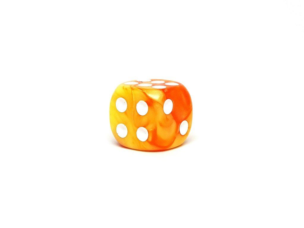 12mm D6 Dice - Blazing Sun - 25 Count Bag