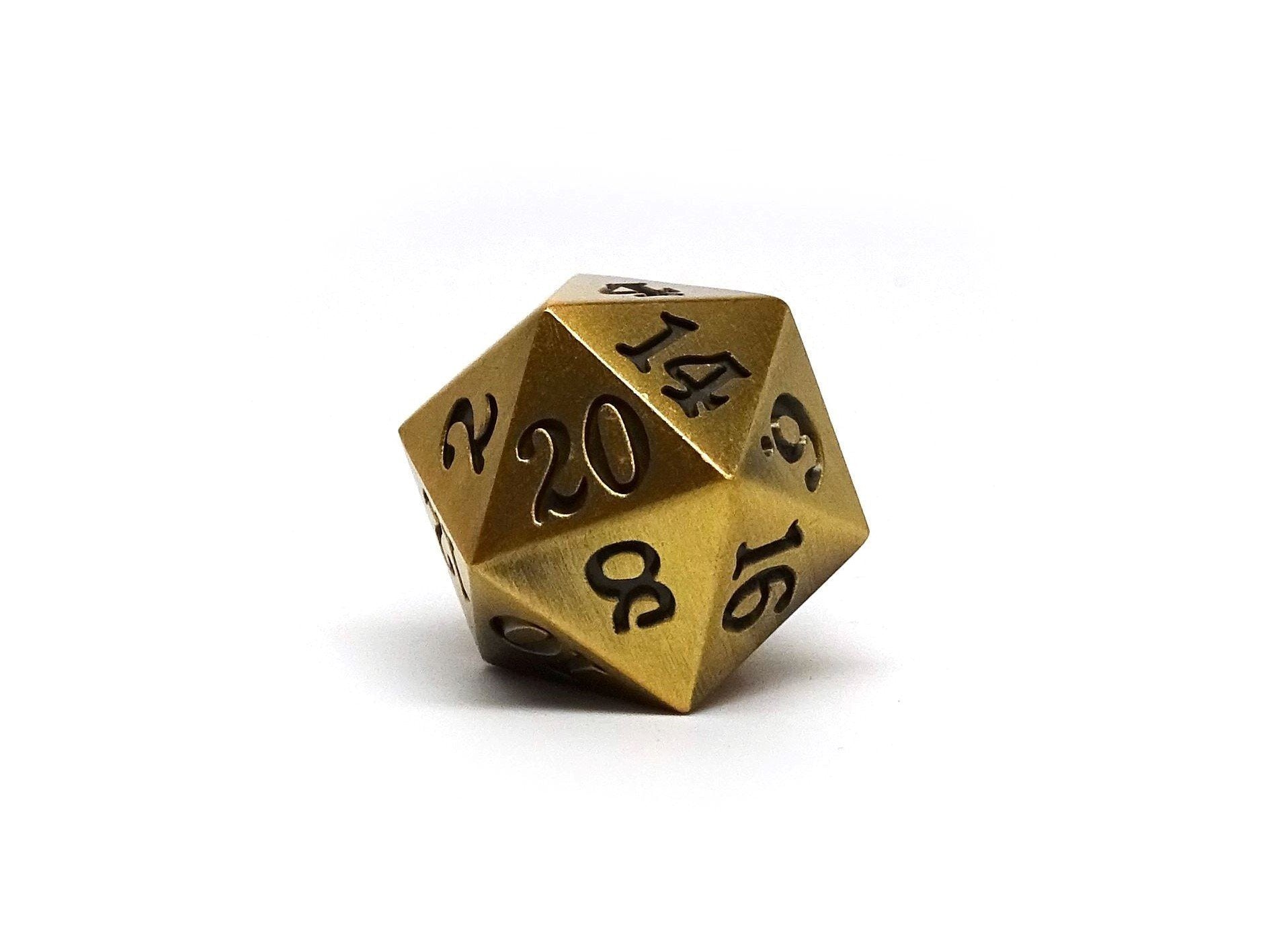 4 Pack Legendary Metal D20 Dice Set