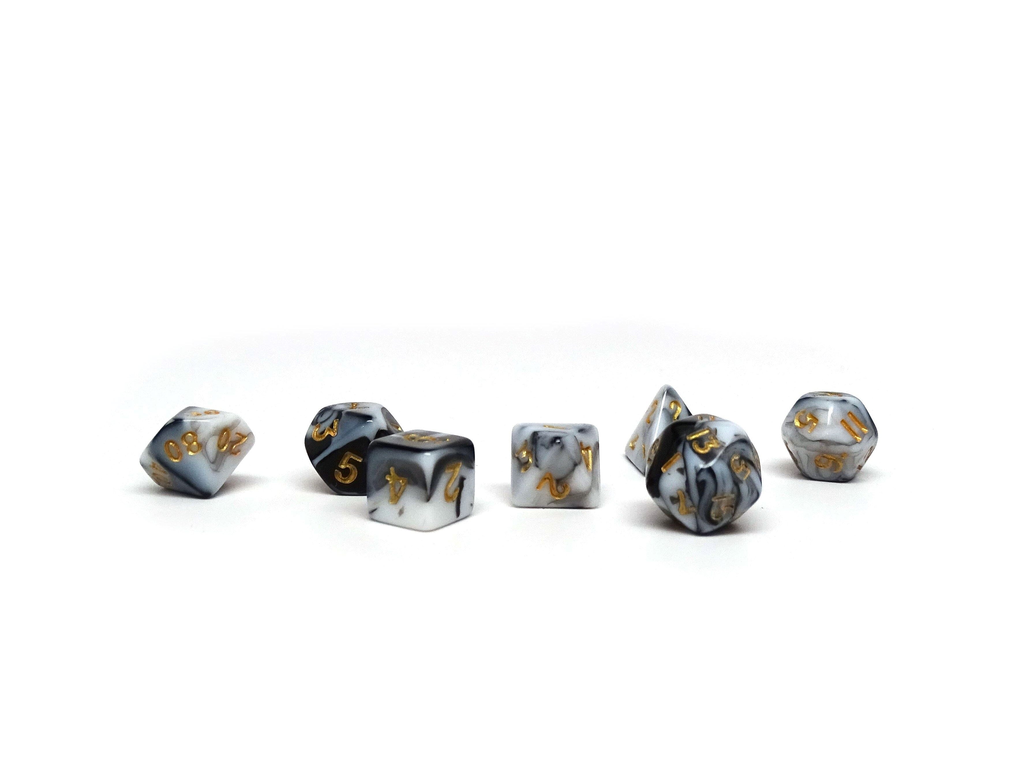 10mm Marbled Mini Dice Set