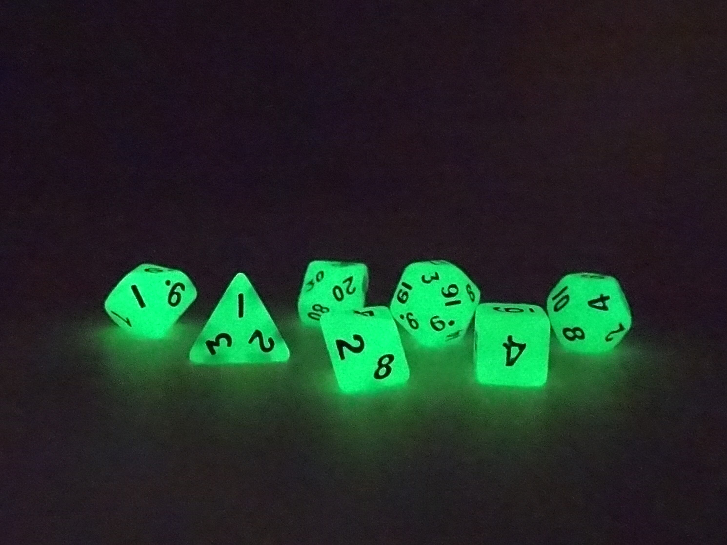 10mm Glow in the Dark Mini Dice Set