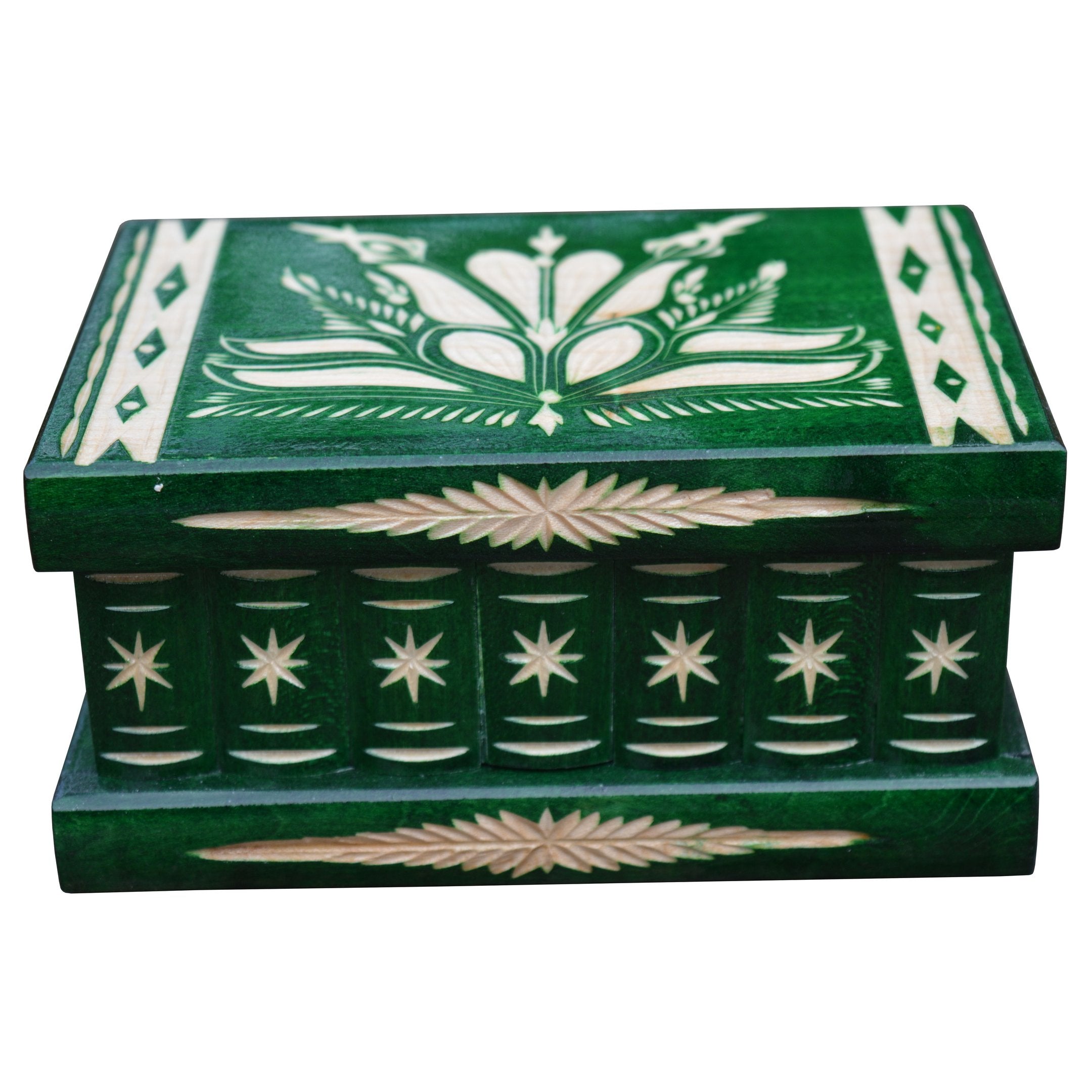 Romanian Large Puzzle Box – Intermediate Trick Opening Puzzle Box by TransylvanyArt