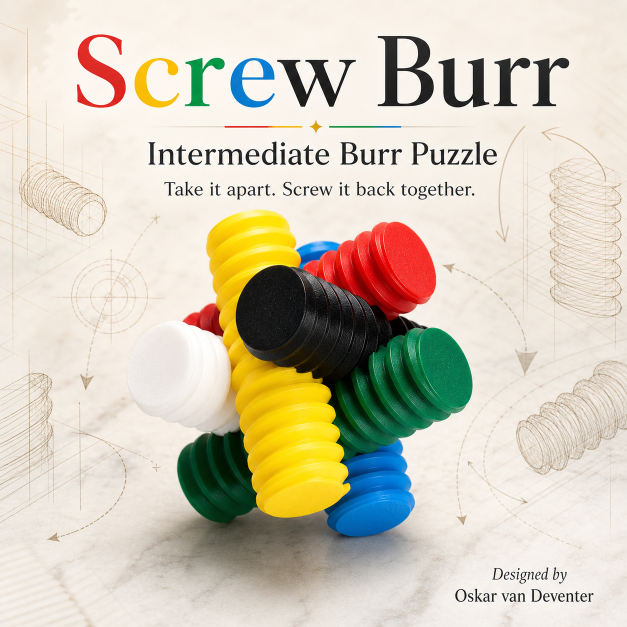 Screw Burr – Intermediate Burr Puzzle by Team JB Hobbies