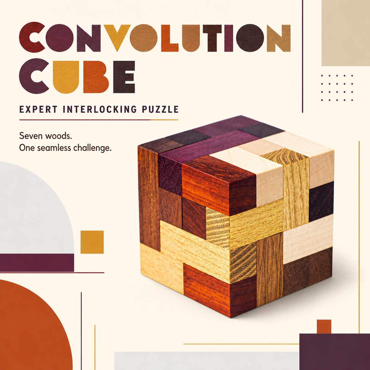 Convolution Cube – Expert Interlocking Puzzle by Pelikan Puzzles