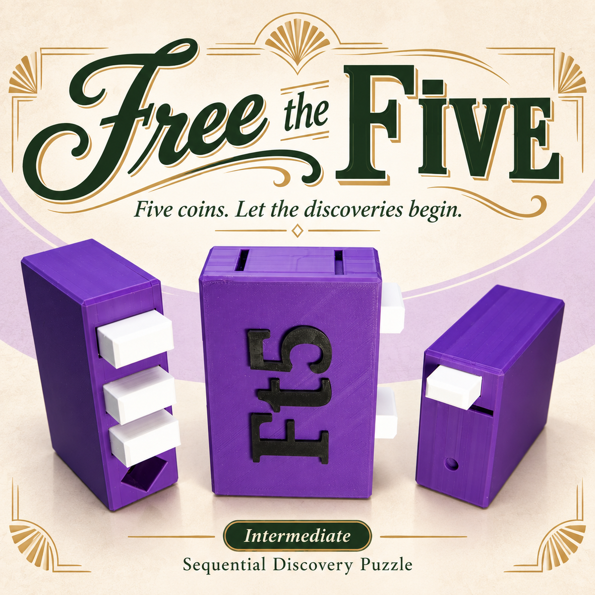 Free the Five – Intermediate Sequential Discovery Puzzle by PuzzledByPiker