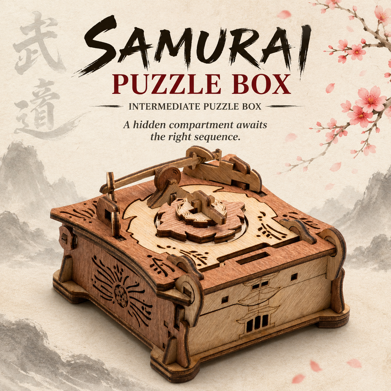 Samurai Puzzle Box – Intermediate Puzzle Box by iDventure