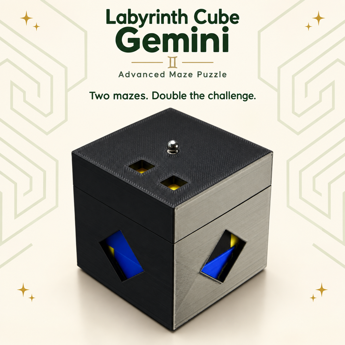 Labyrinth Cube – Gemini – Advanced Maze Puzzle by PuzzledByPiker